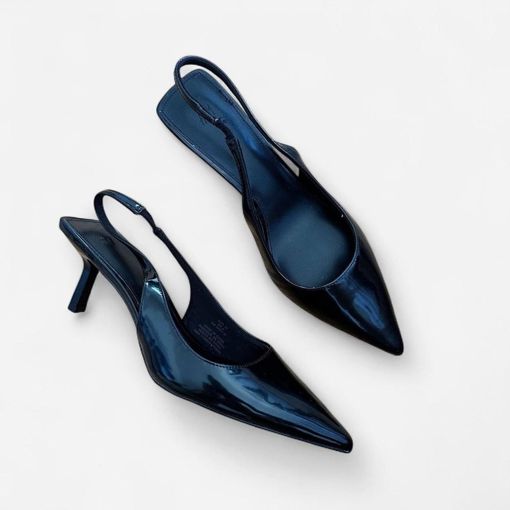 Black slingback heels